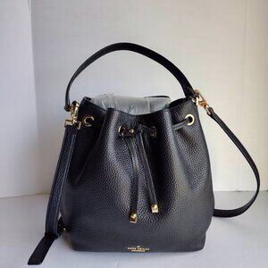 Kate Spade Black Leather Bucket Bag